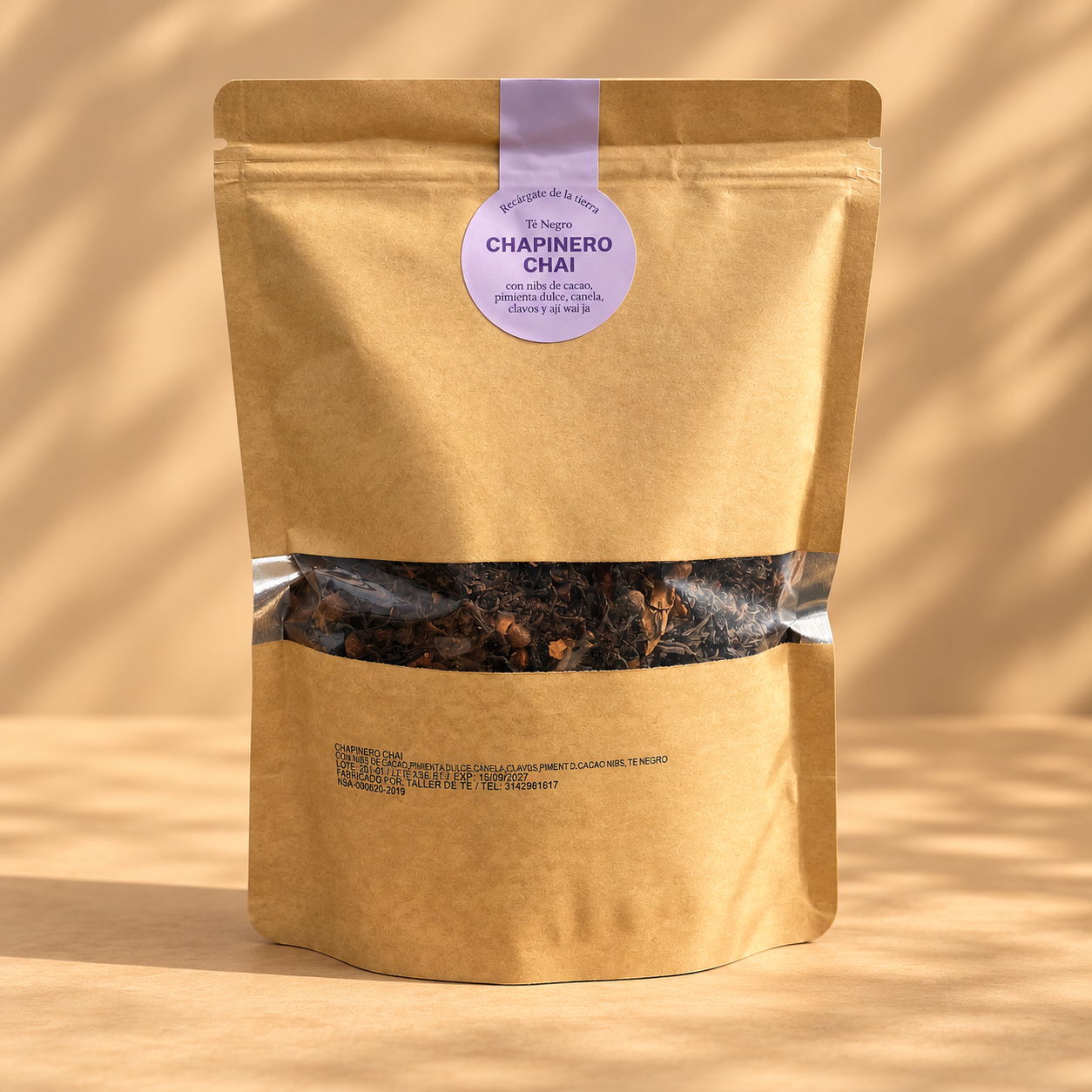 Empaque de té chai Chapinero