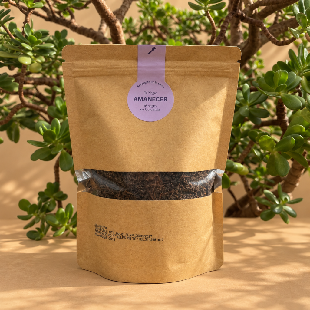 Pouch de Té Negro entre Hojas de Jade